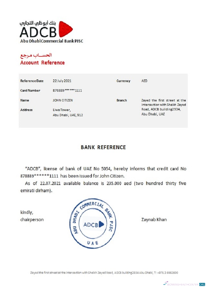Download UAE ADCB reference Photoshop template